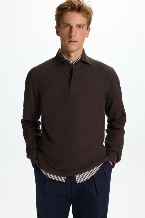 PIQUÉ HALF-PLACKET SHIRT