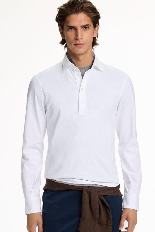 JERSEY HALF-PLACKET SHIRT