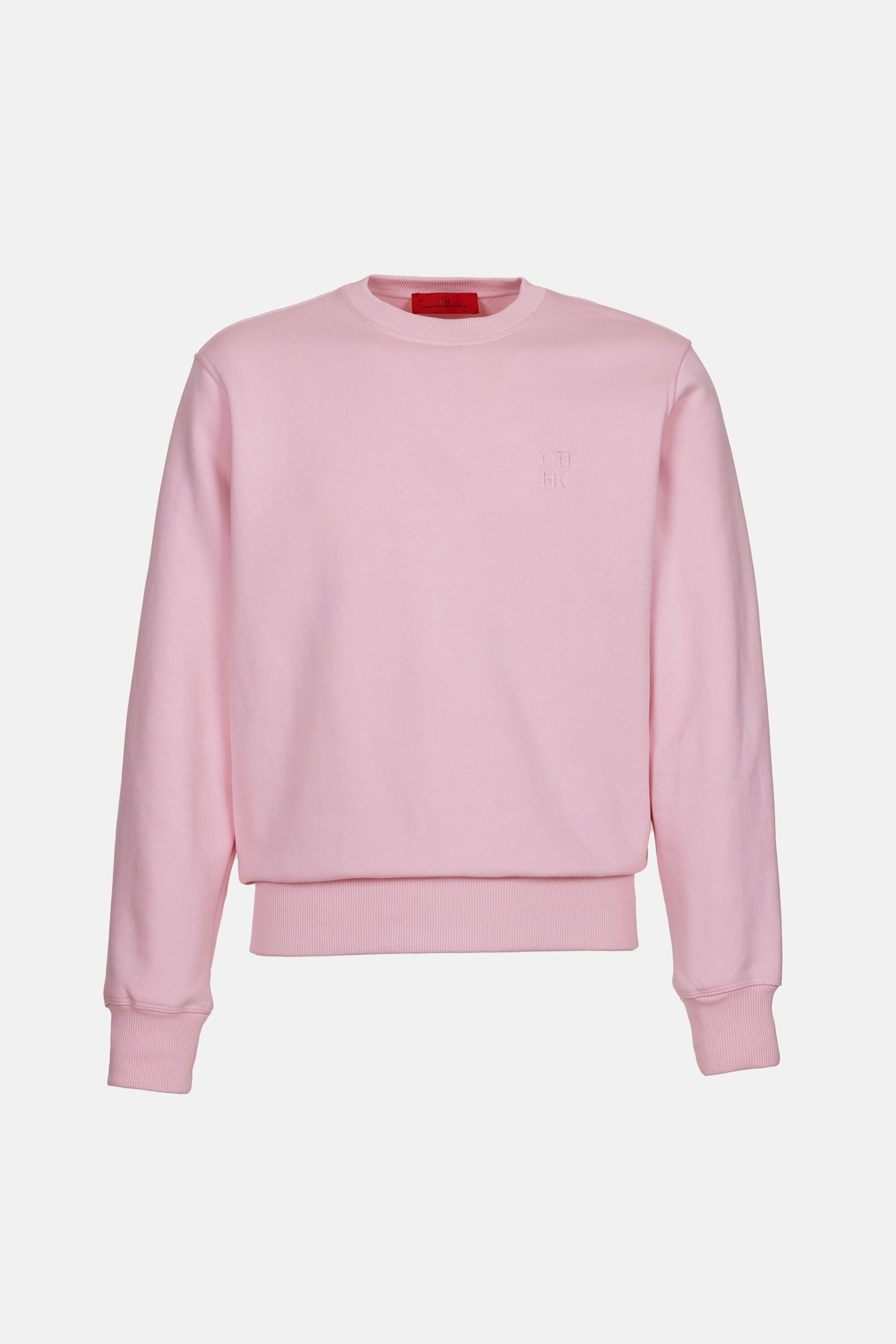 Gassed Cotton V-Neck Sweater geranium pink - CH Carolina