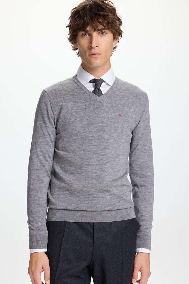 Merino Wool V-Neck Sweater
