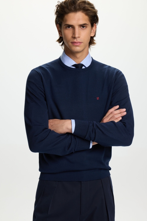 MERINO WOOL CREW NECK SWEATER