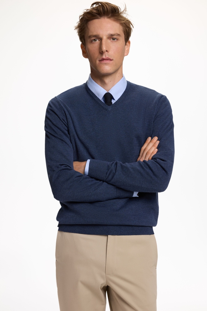 Cotton V-Neck Sweater