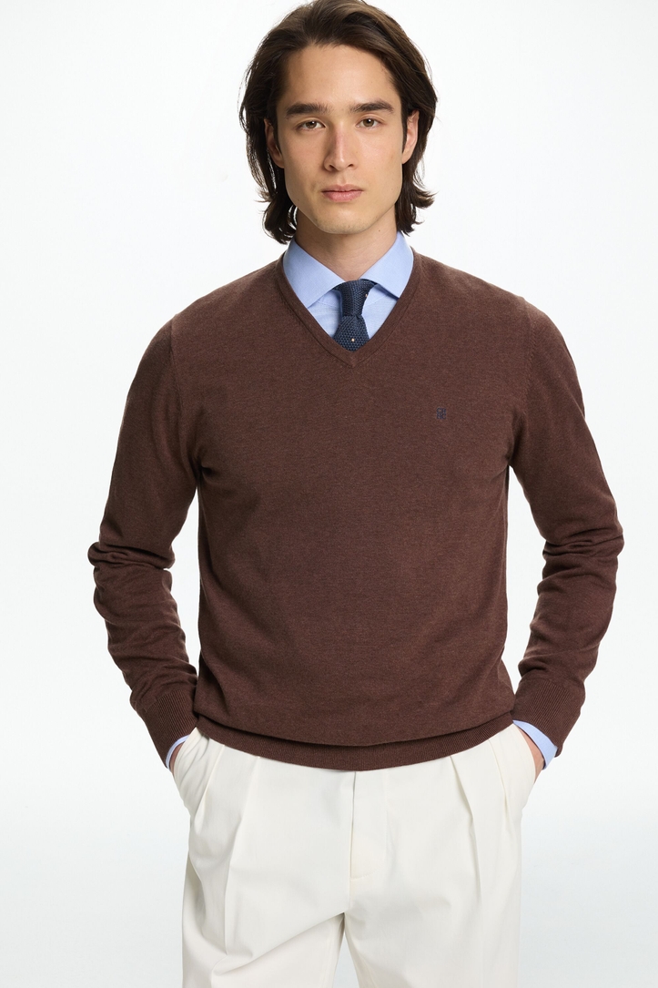 Cotton V-Neck Sweater