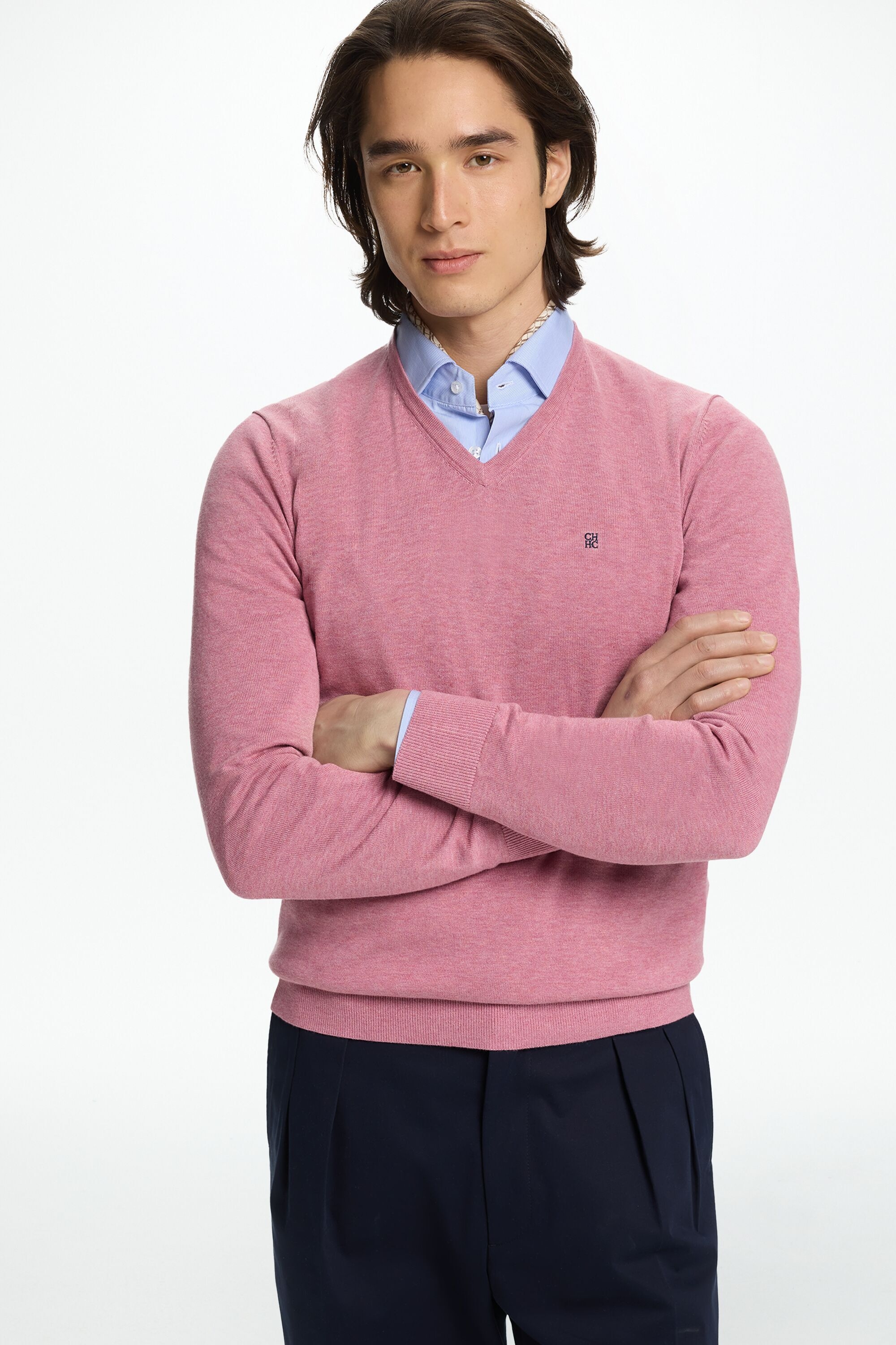 Cotton V-Neck Sweater