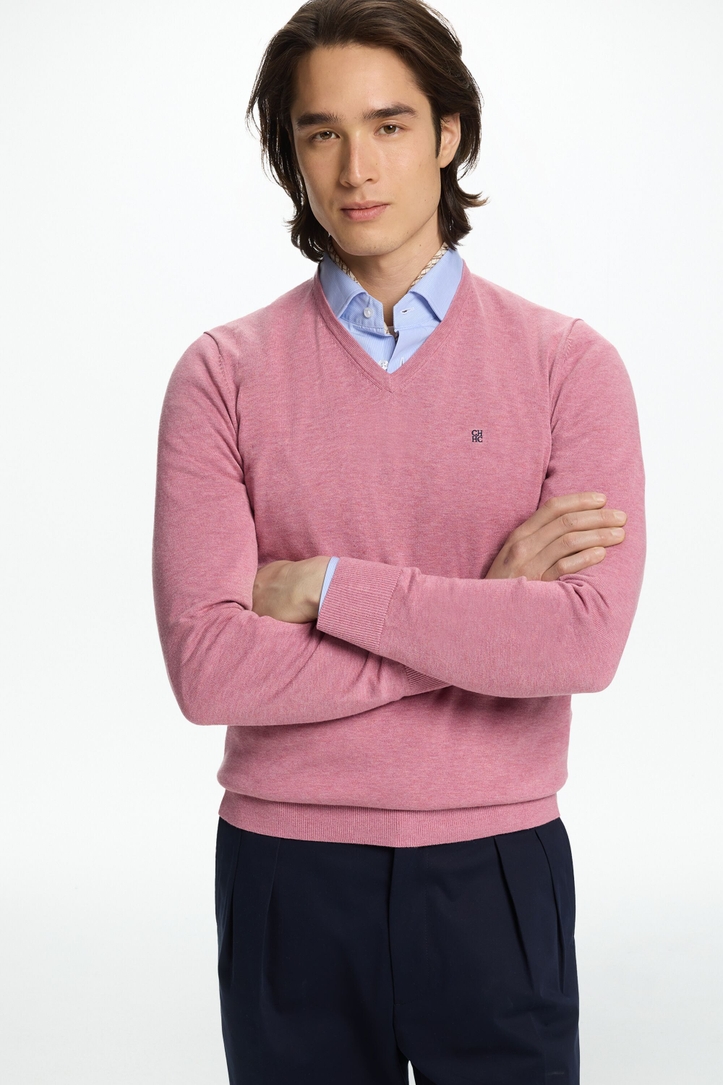 Cotton V-Neck Sweater