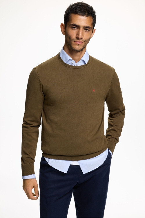 GASSED COTTON CREW NECK SWEATER