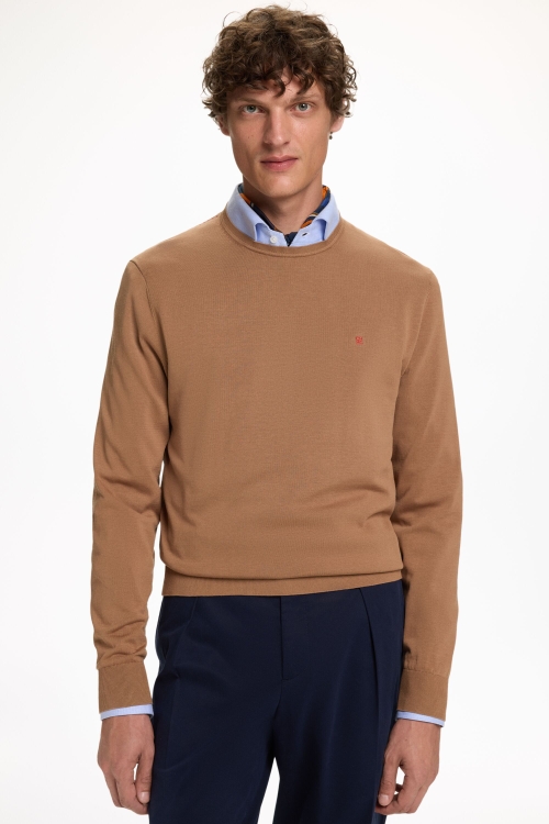 GASSED COTTON CREW NECK SWEATER