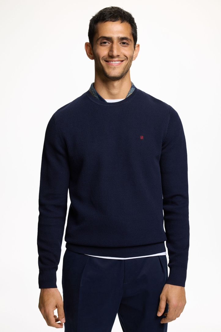 Textured Gassed Cotton Sweater