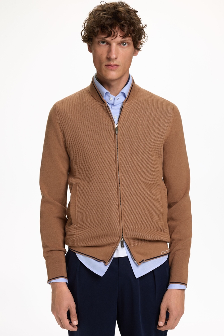 CH cotton bomber cardigan