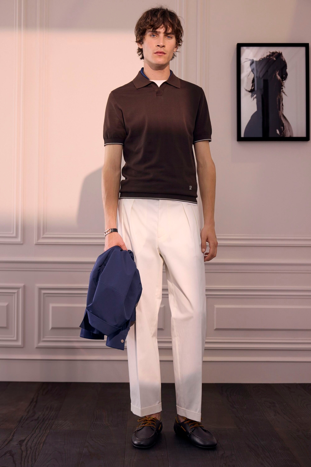 KNIT OPEN POLO SHIRT