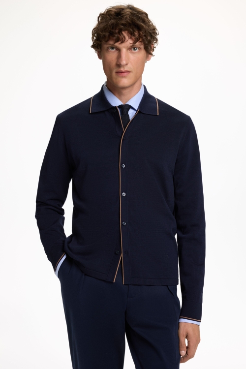 GASSED COTTON KNITTED SHIRT