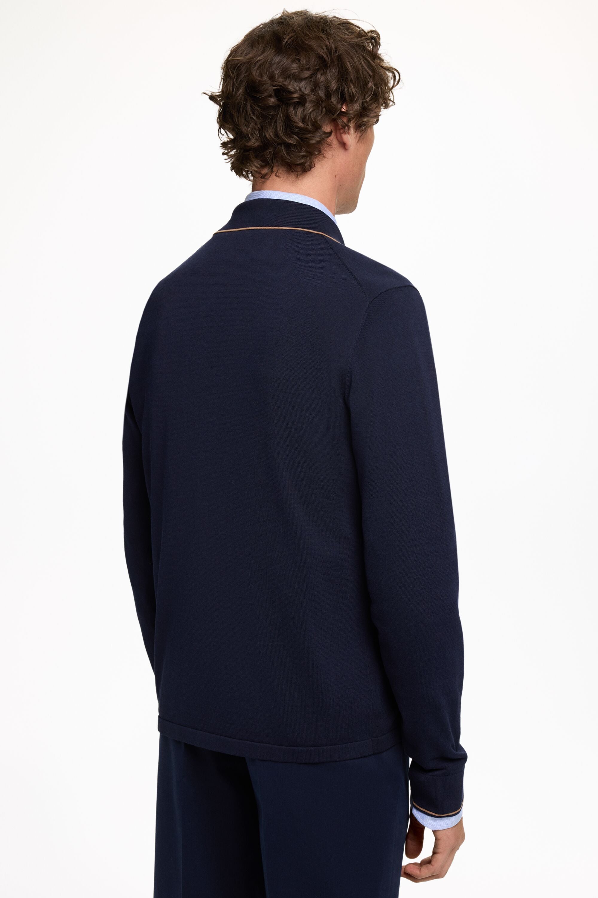 Gassed Cotton Knitted Shirt navy - CH Carolina Herrera Austria