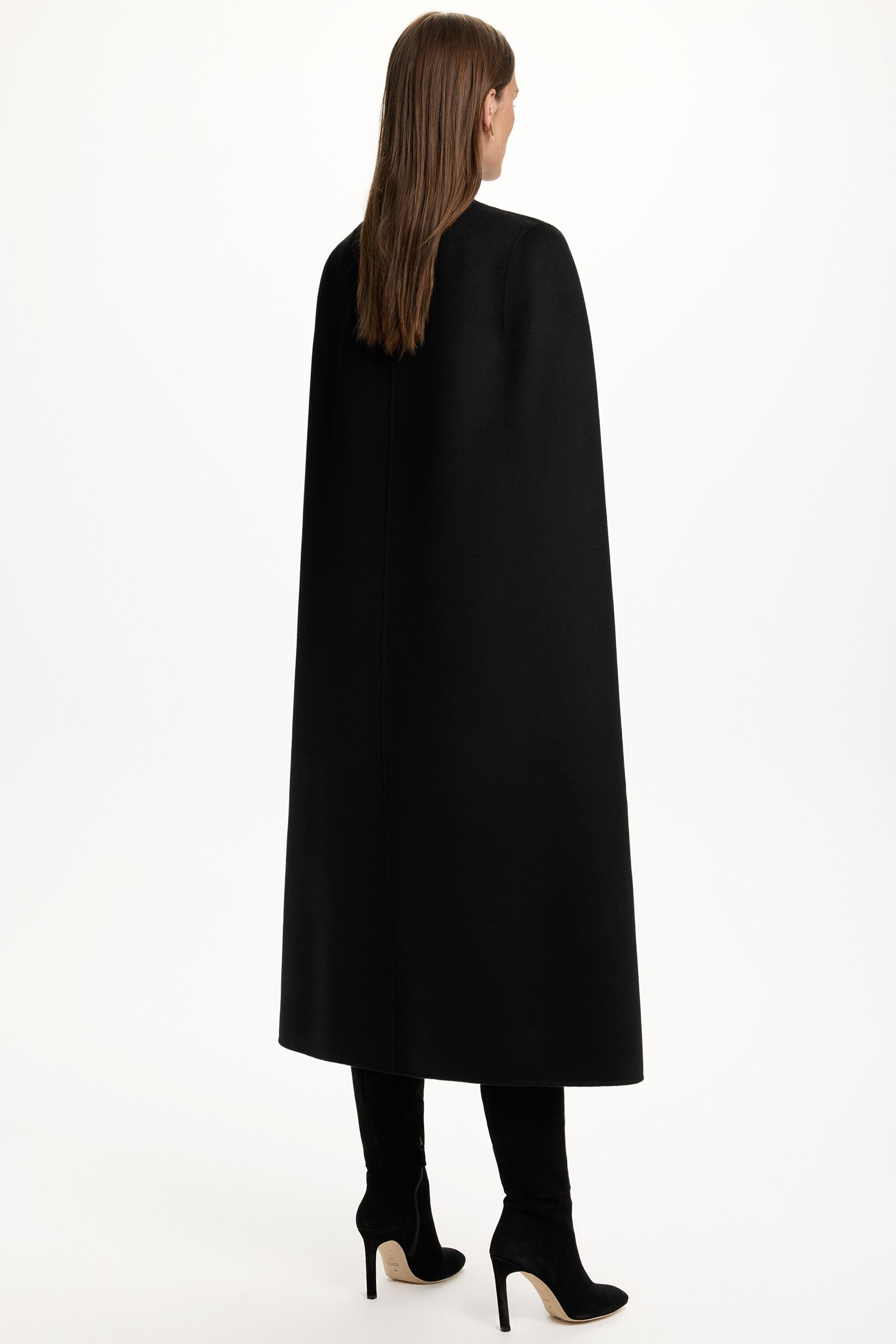 Double-Faced Wool Long Cape black - CH Carolina Herrera Austria