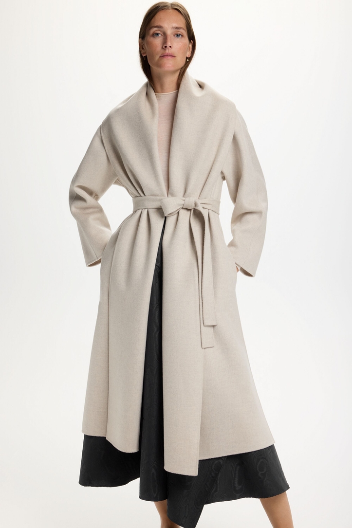 Double-Faced Wool A-Line Coat