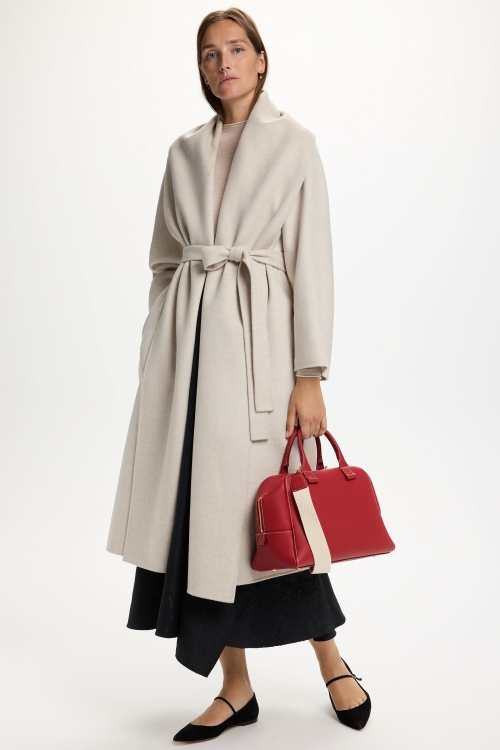 DOUBLE-FACED WOOL A-LINE COAT