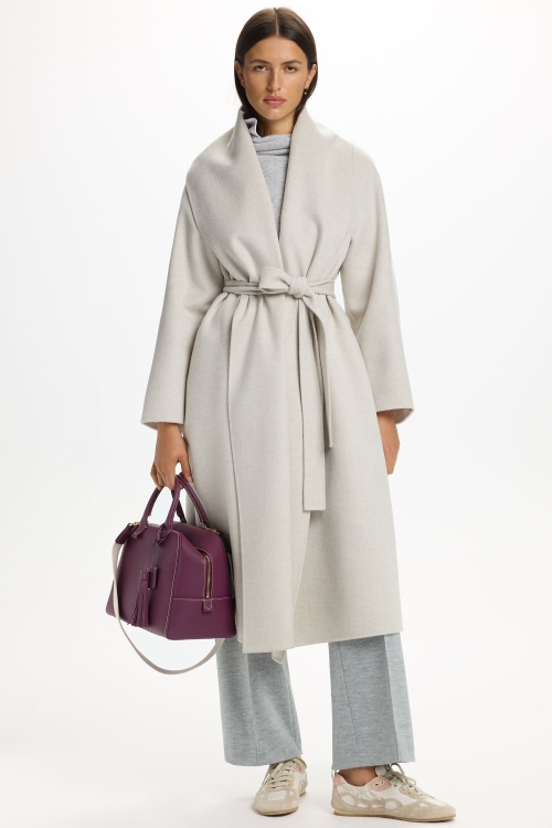 DOUBLE-FACED WOOL A-LINE COAT