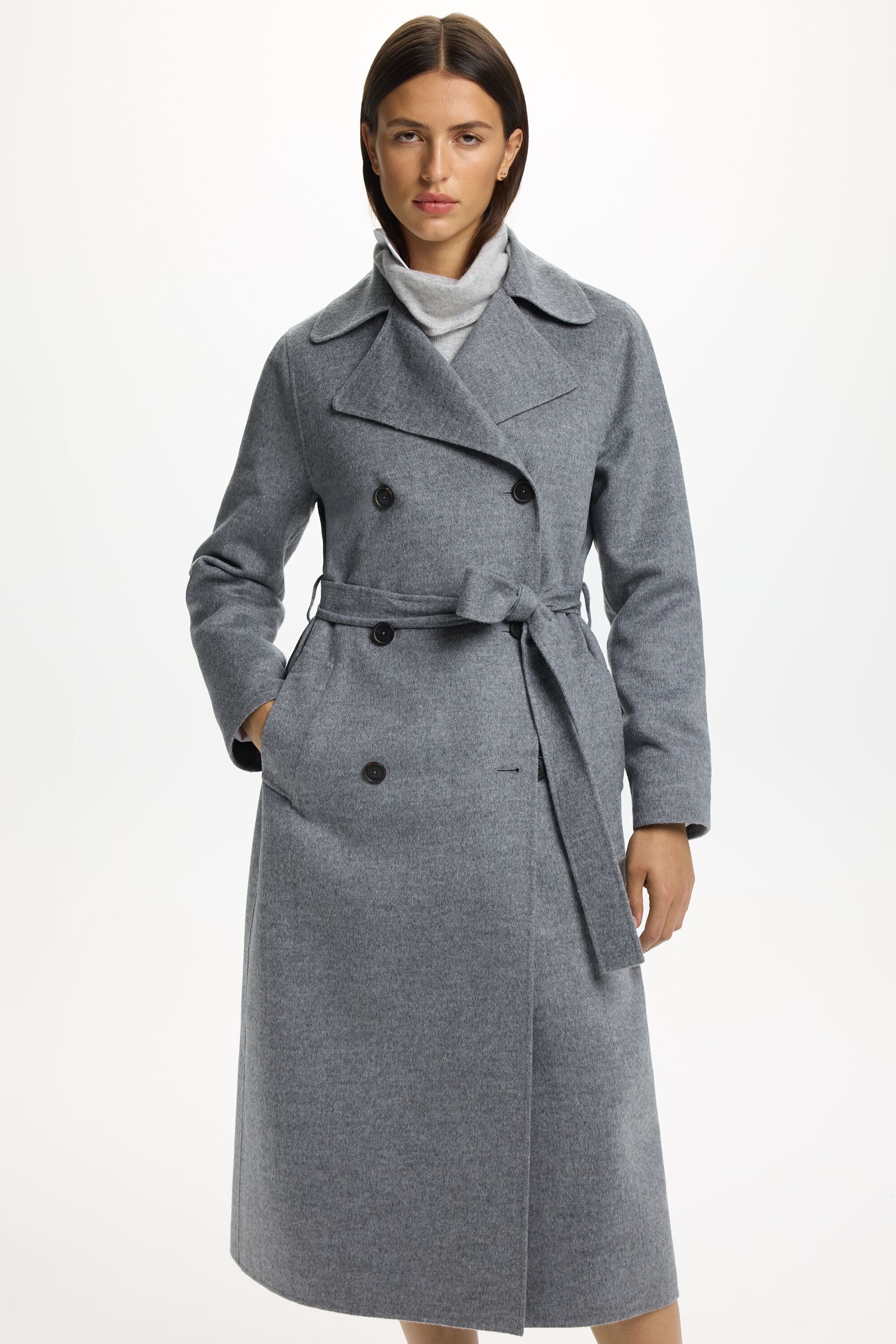 Double-Faced Wool Double-Breasted Coat