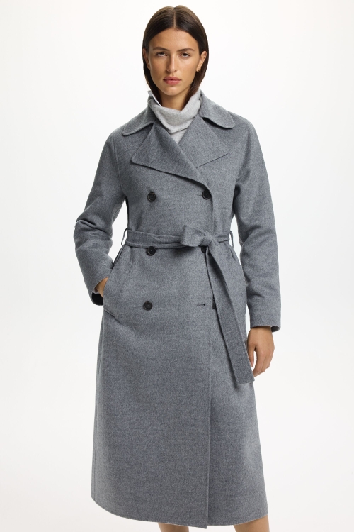 DOUBLE-FACED WOOL DOUBLE-BREASTED COAT