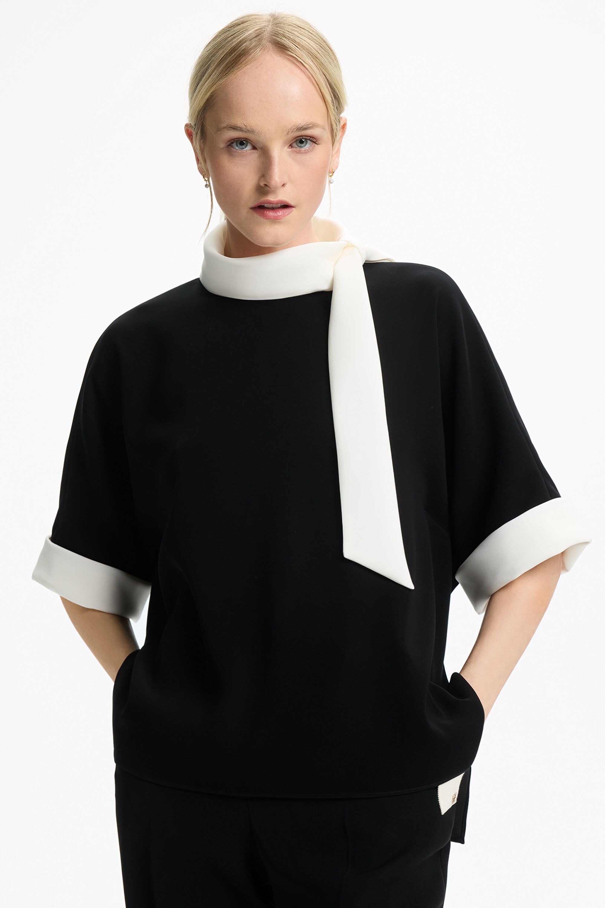 Top Oversize de Crepé con Lazo