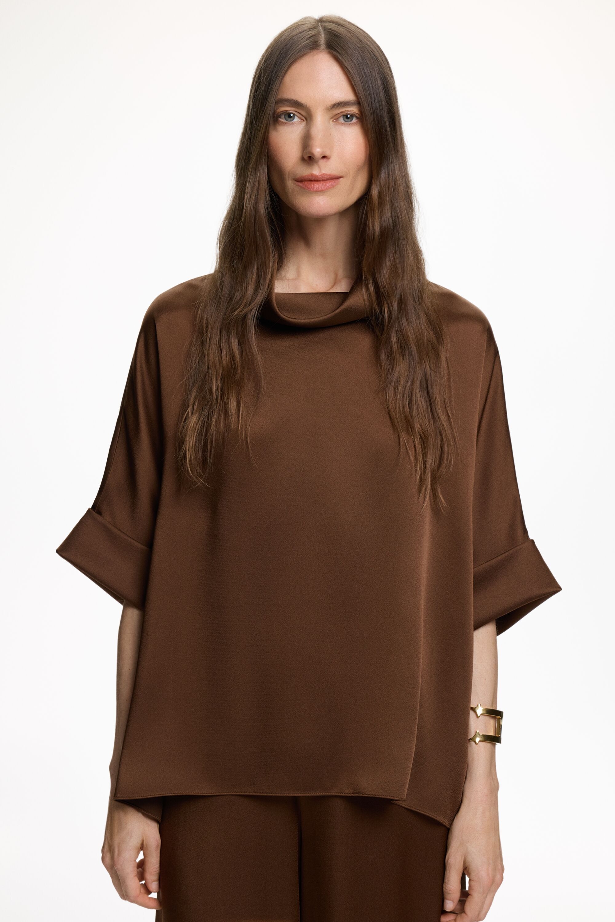 Satin Crepe Oversize Top
