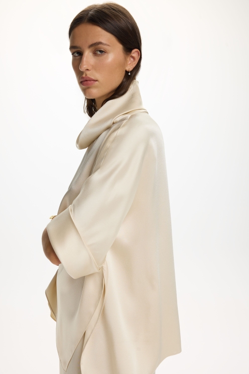 SATIN CREPE OVERSIZE TOP
