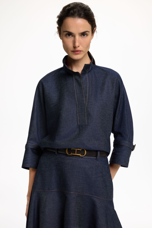 DENIM COCOON-FIT TOP
