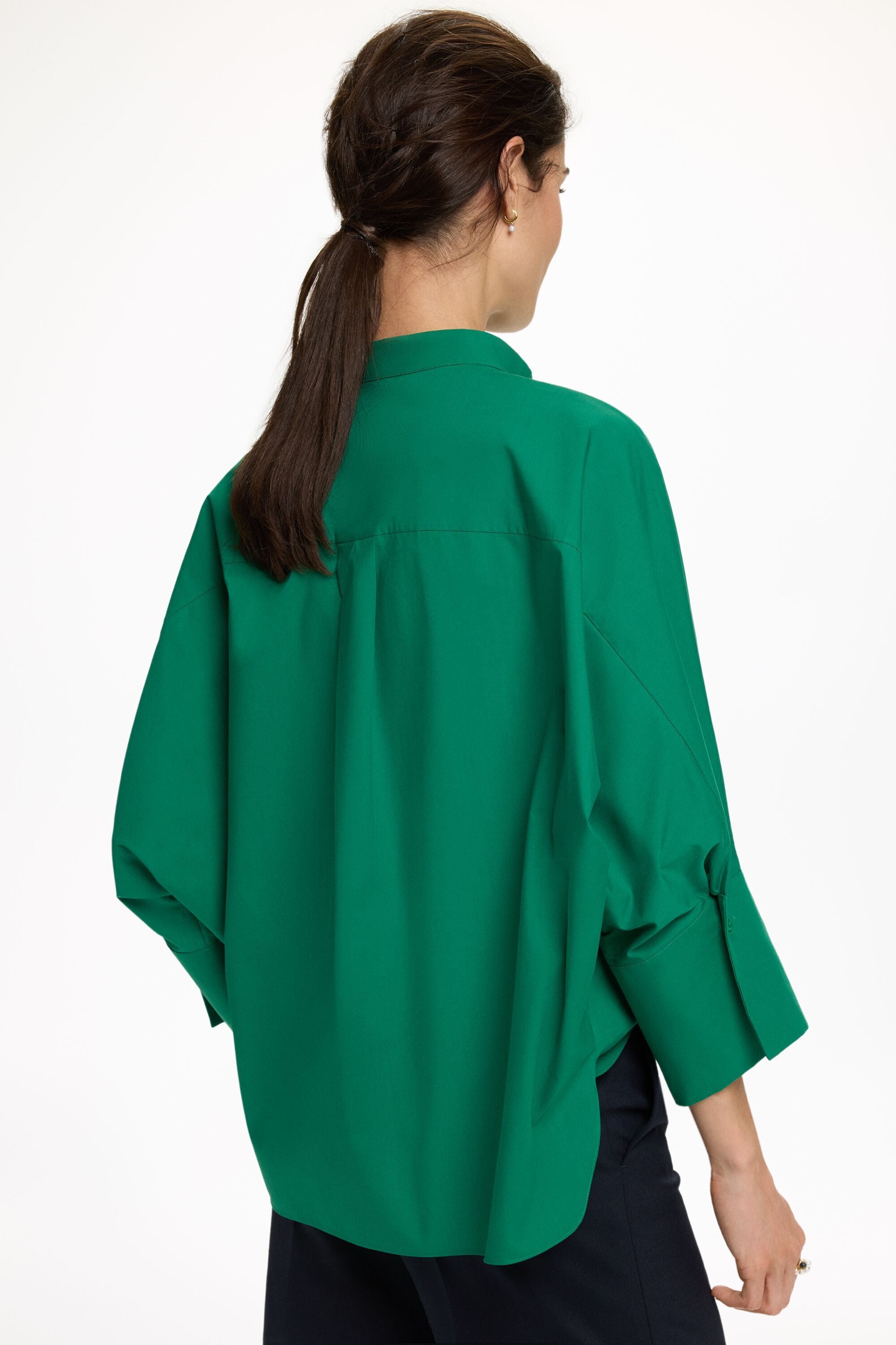 トップス PERVERZE Shape Open Shirts / Green PERVERZE Shape Open Shirts / Green