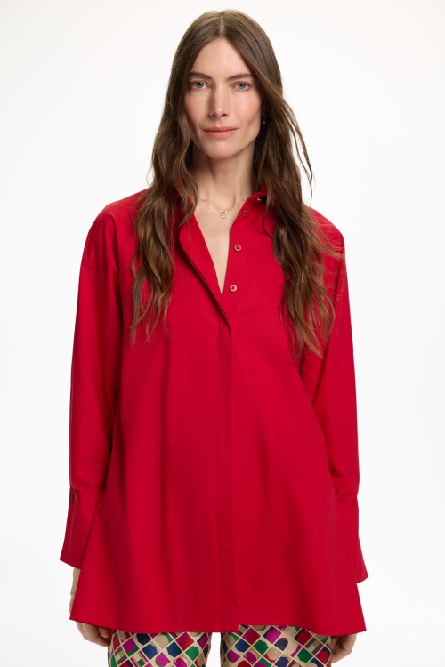 POPLIN A-LINE SHIRT