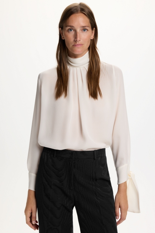 TOP RECTO DE GEORGETTE DE SEDA