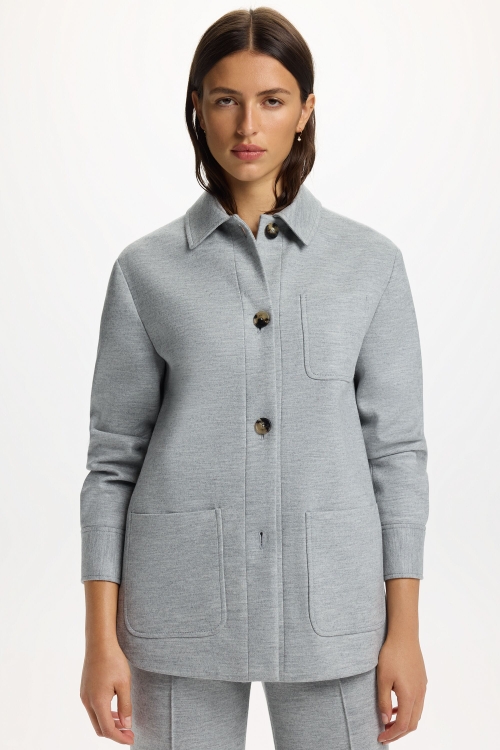 WOOL KNIT OVERSIZE JACKET