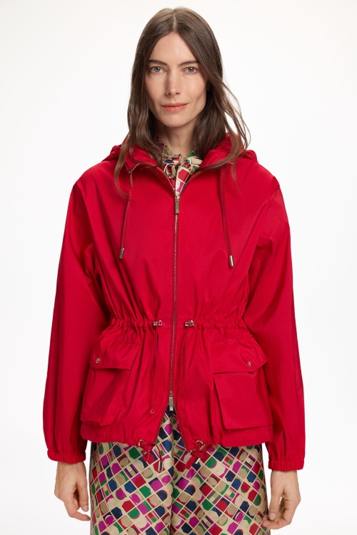 HOODED TAFFETA JACKET