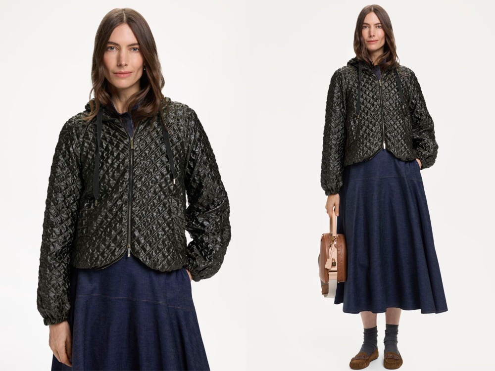 CHAQUETA DE CLOQUÉ CON CAPUCHA