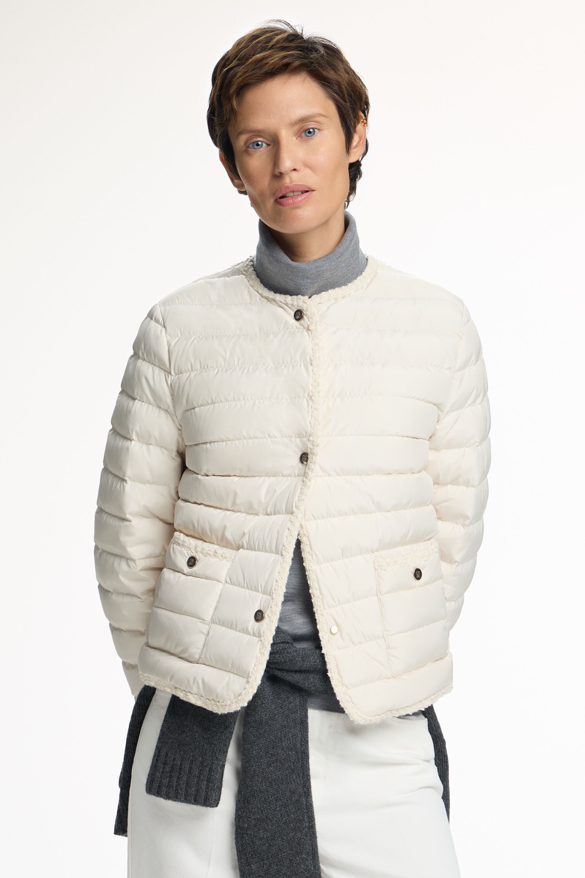 Down-Quilted Technical Straight-Fit Jacket