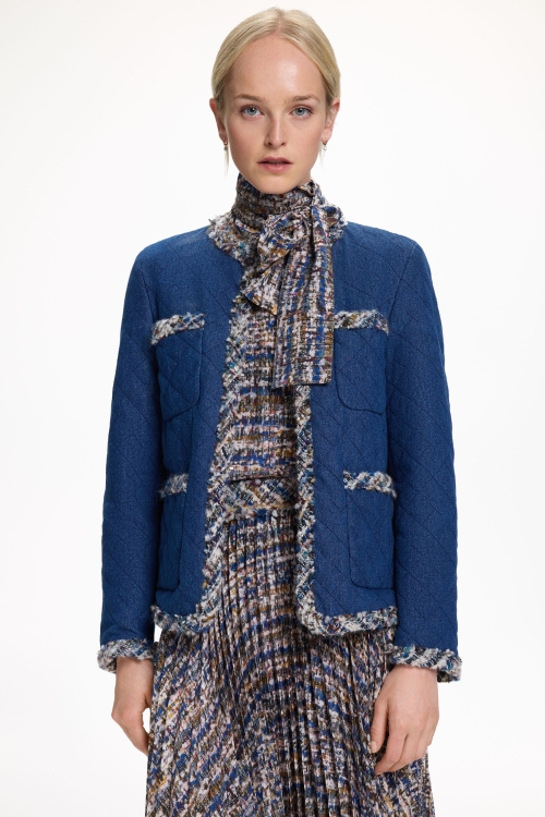 CH2020 QUILTED DENIM AND TWEED JACKET