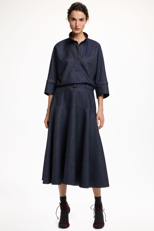 DENIM MIDI SKIRT