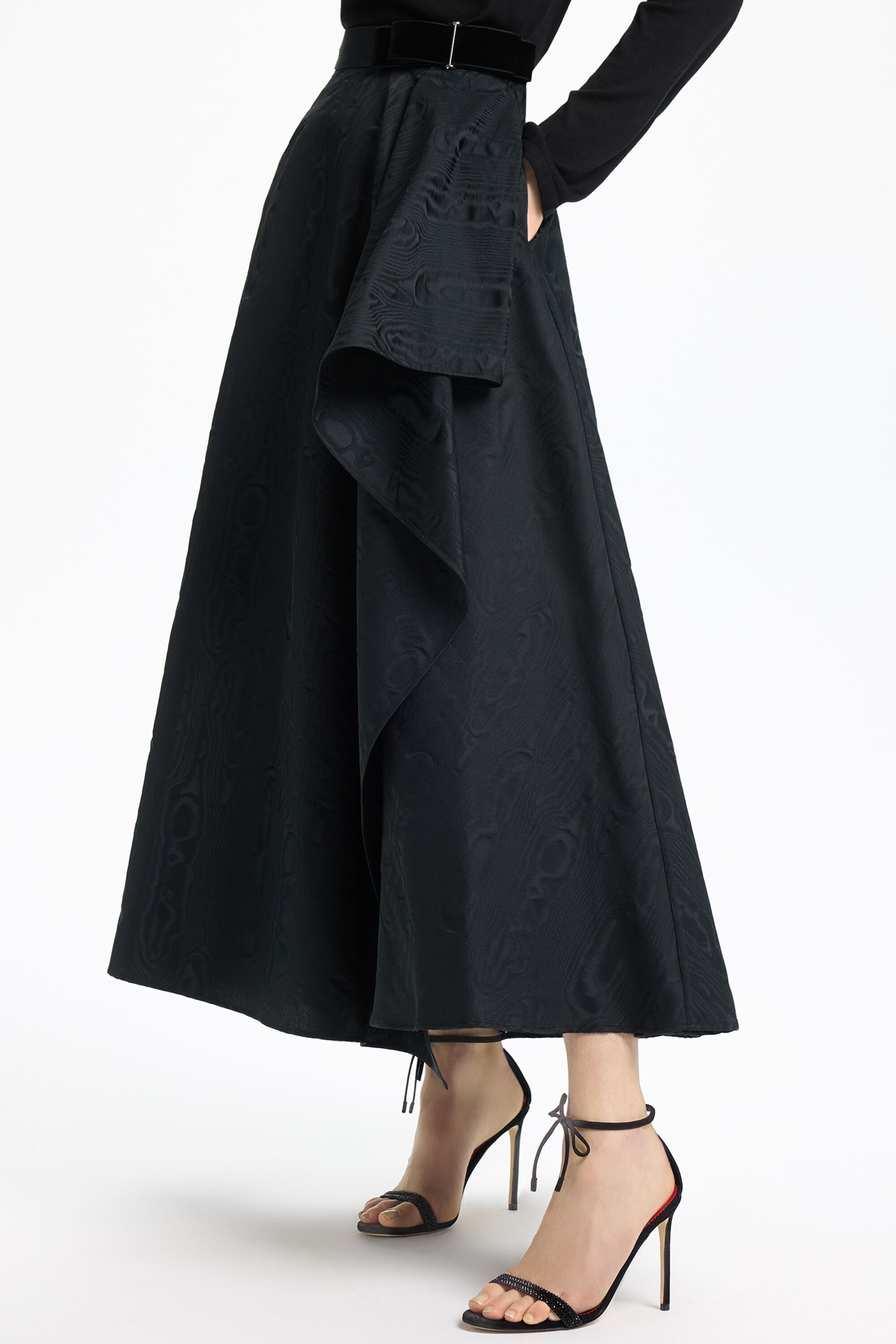 Falda Midi de Moire