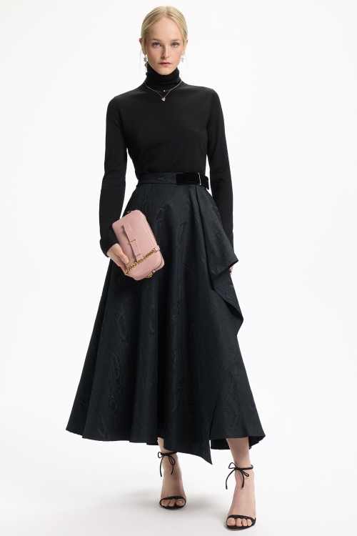 FALDA MIDI DE MOIRÉ