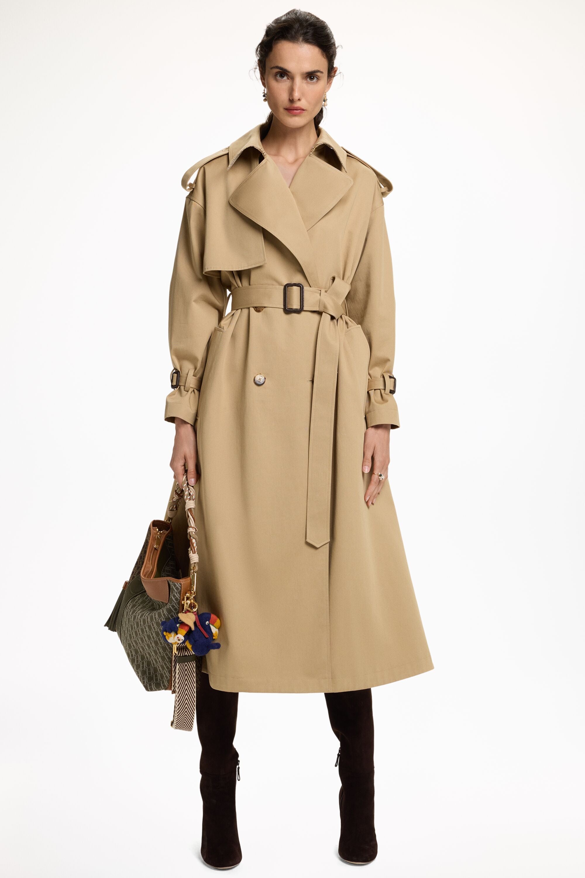 CAROLINA HERRERA スプリングコート スプリングコート ノーカラー 春コート[品番：GW000003992
