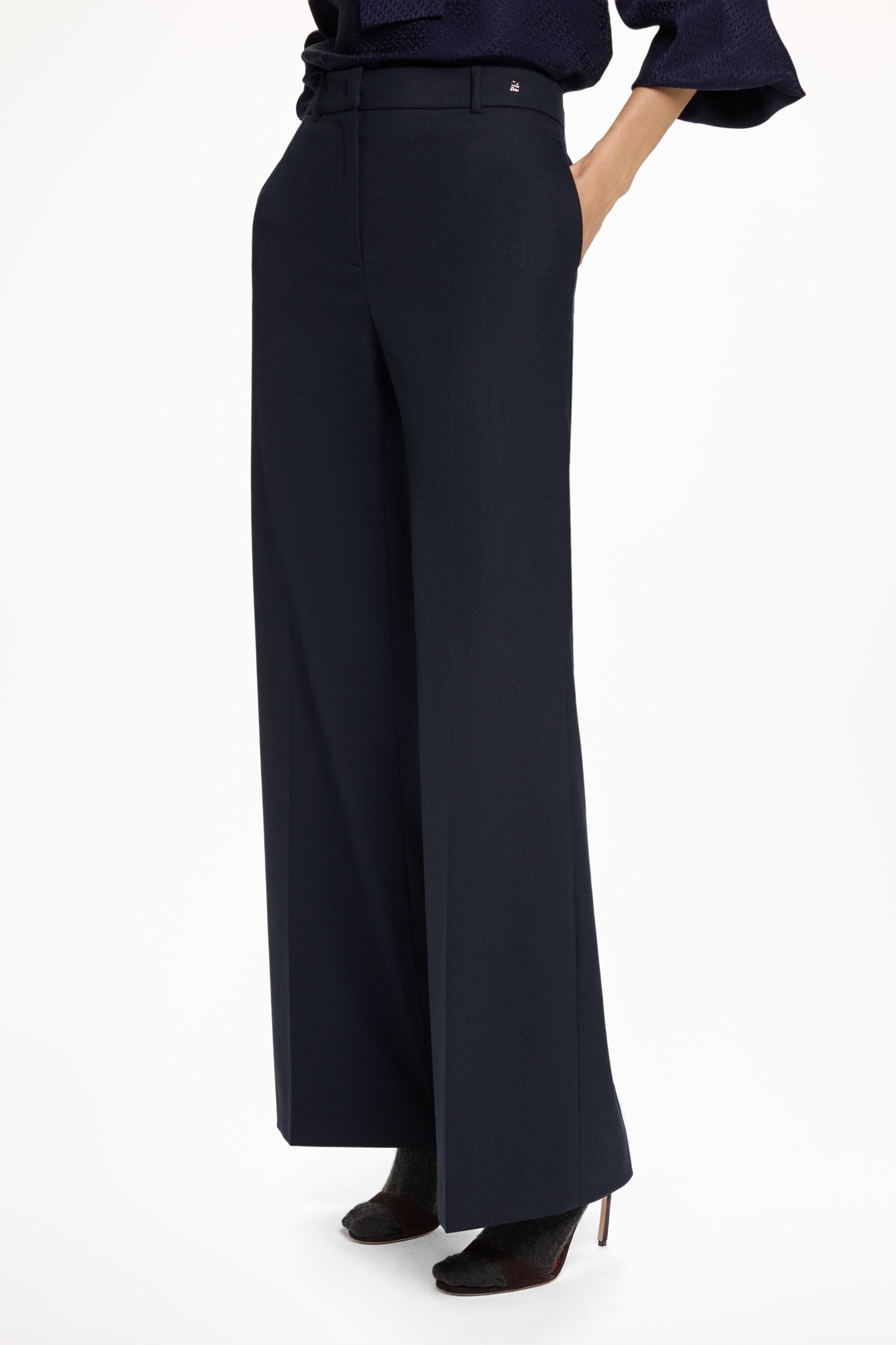 Twill Straight-Leg Pants