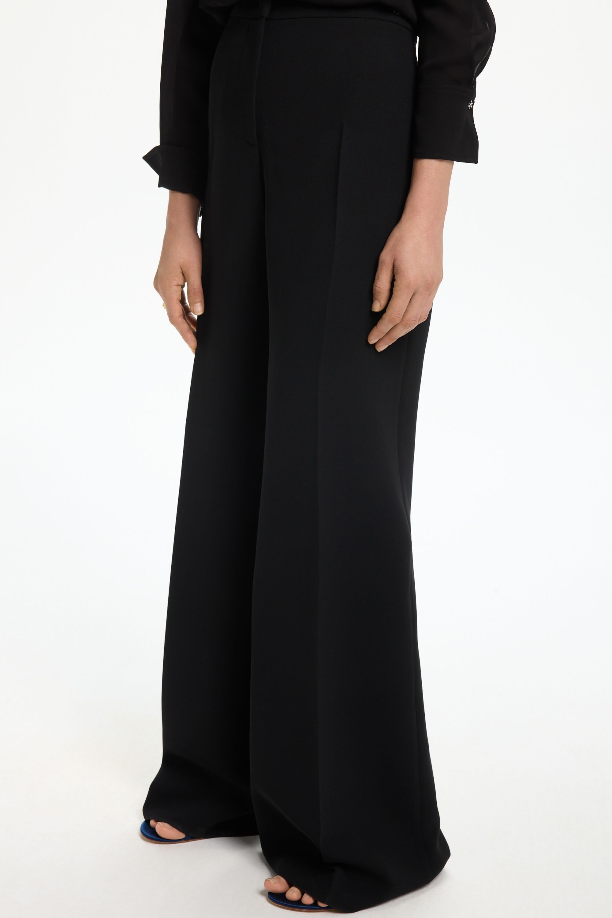 Crepe Straight-Leg Pants