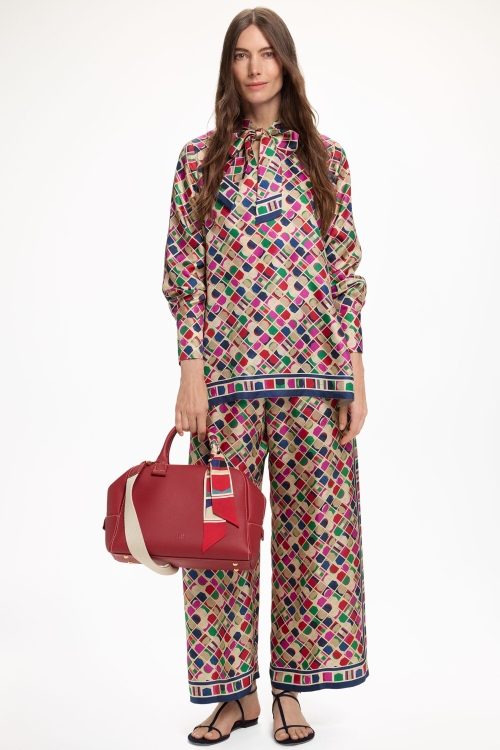 BLASÓN PRINT SILK TWILL PYJAMA PANTS