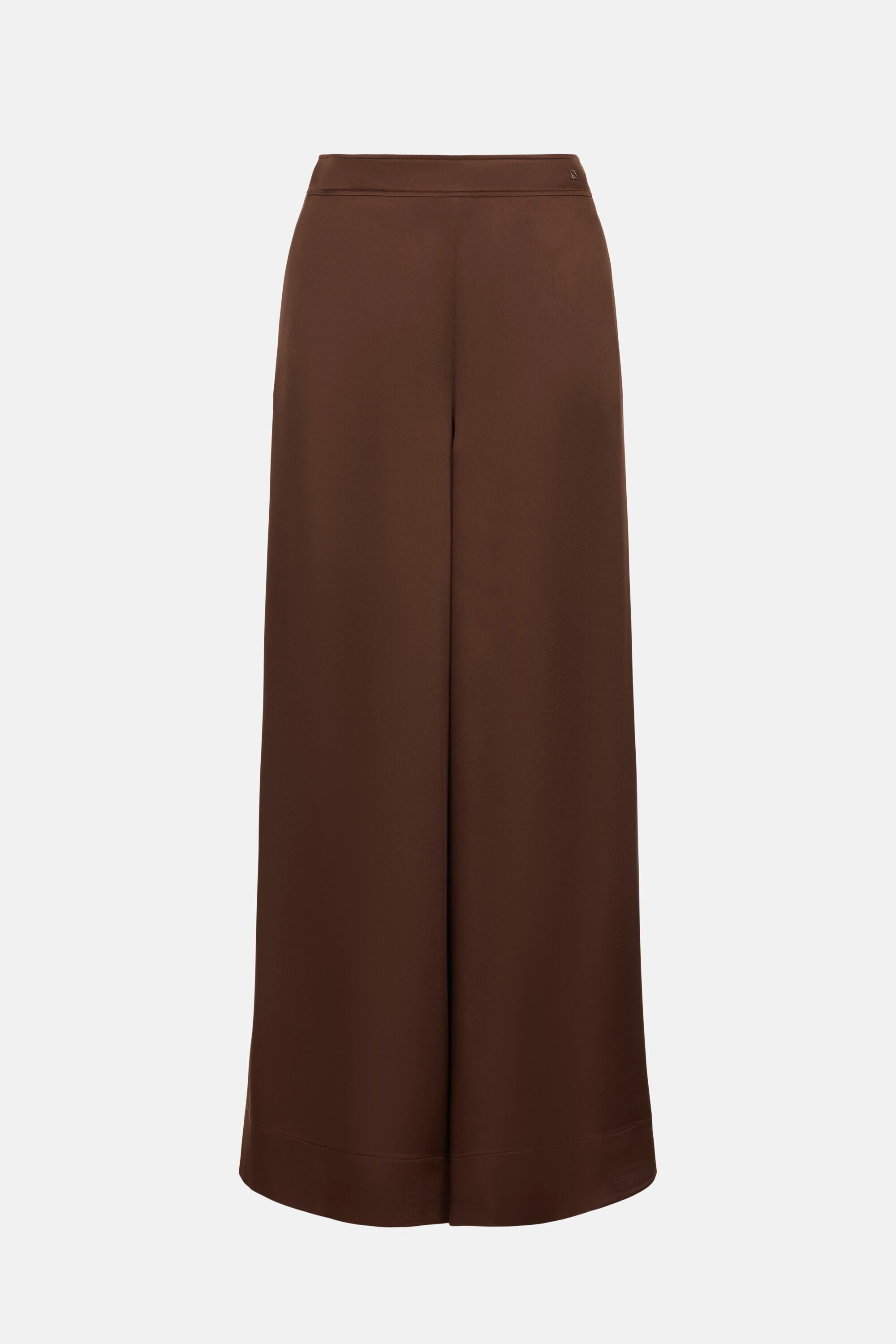 Satin Crepe A-Line Pants dark camel - CH Carolina Herrera
