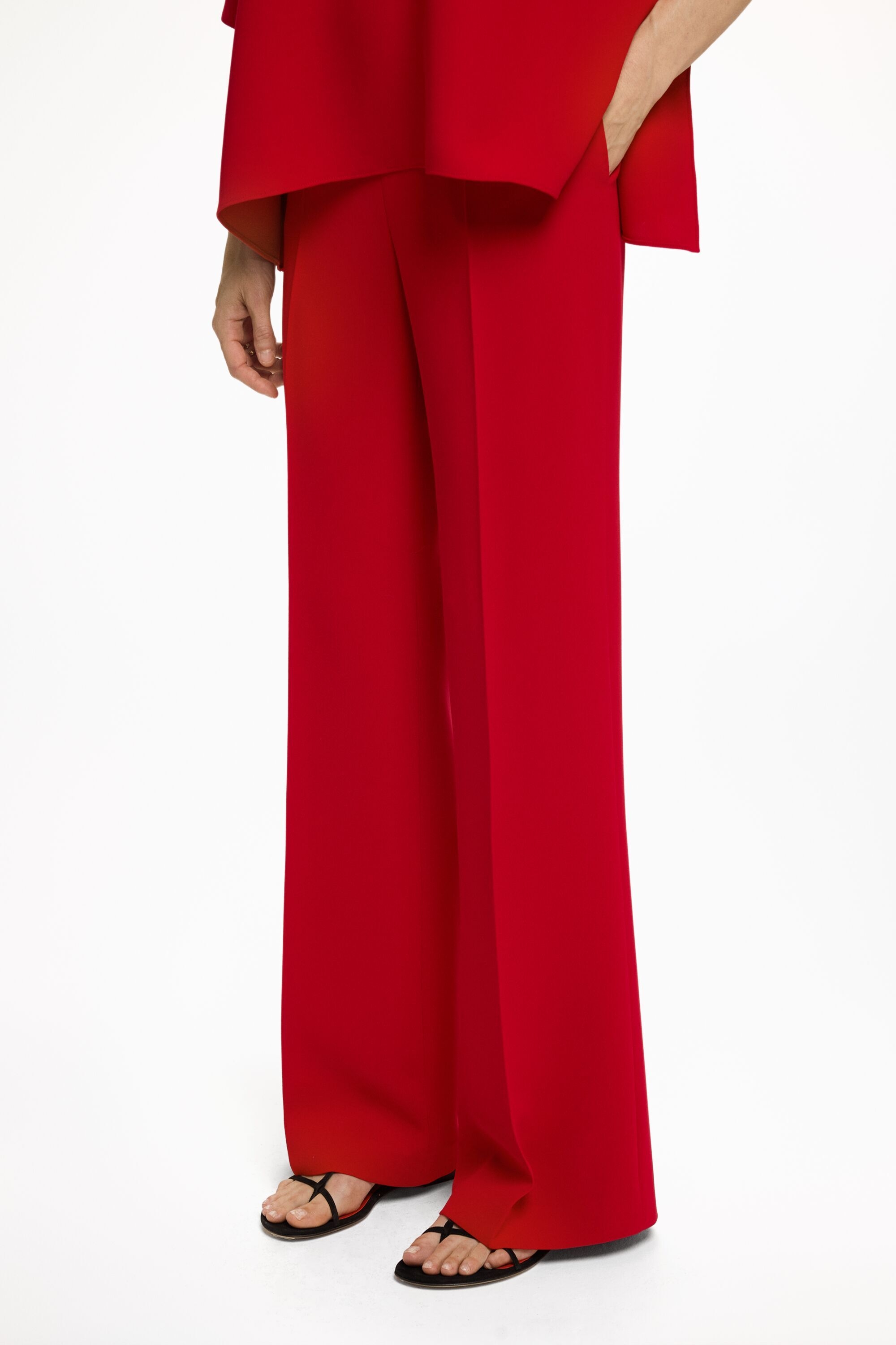 Crepe Flared Pants