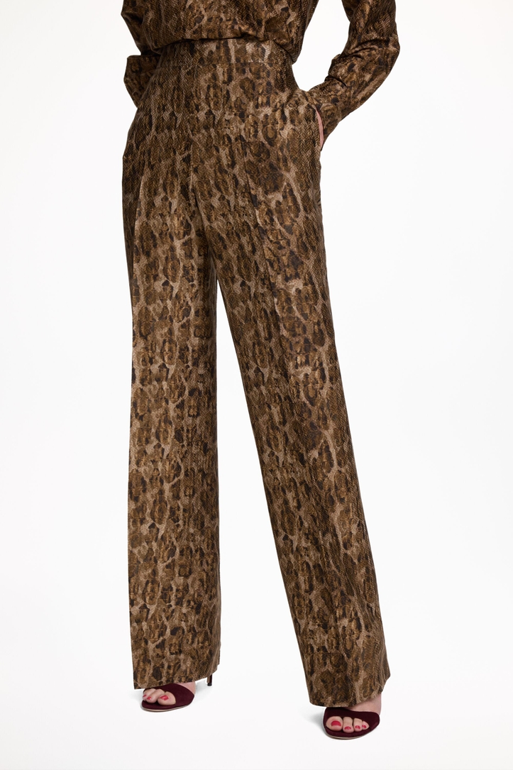 CHanimal Print Jacquard Flared Pants