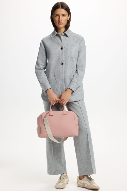 WOOL KNIT STRAIGHT-LEG PANTS