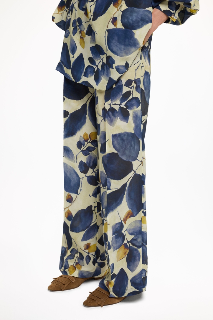 Print Crepe de Chine Pyjama Pants