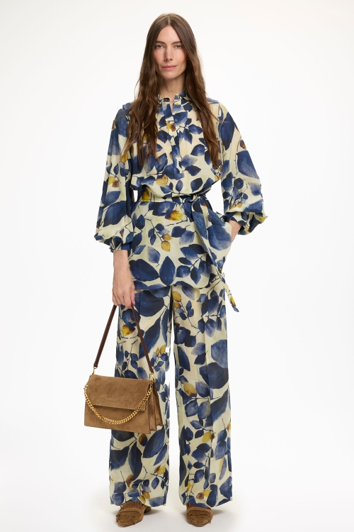 PRINT CREPE DE CHINE PYJAMA PANTS