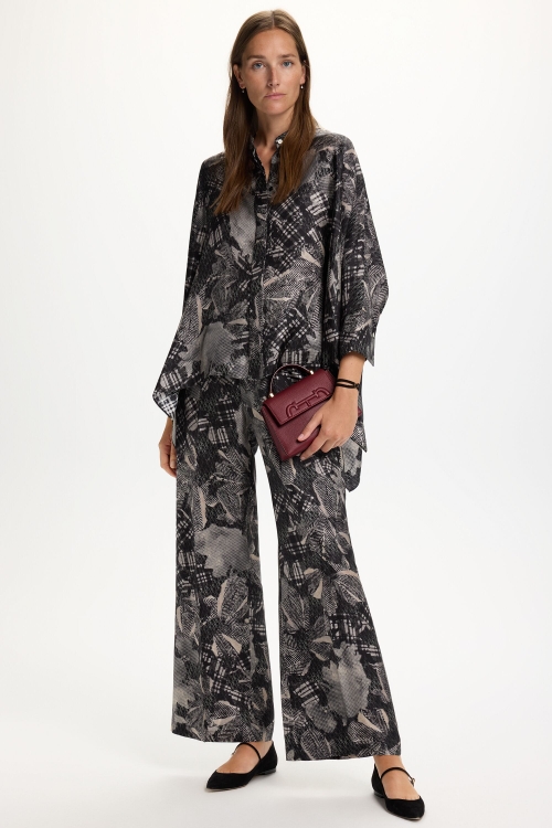 PRINT SILK TWILL PYJAMA PANTS