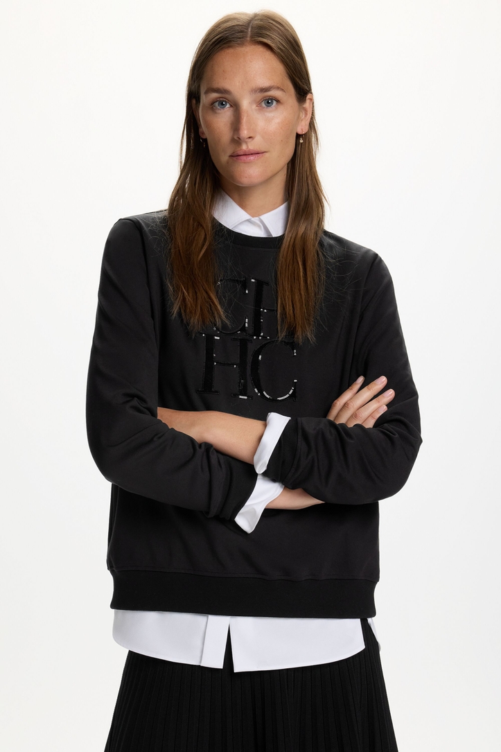 Sequined Milano Knit Sweatshirt