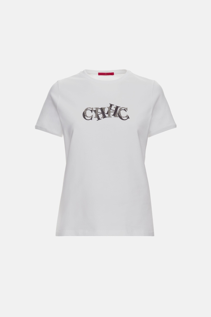 CH T-Shirt with Embroidery and Crystals